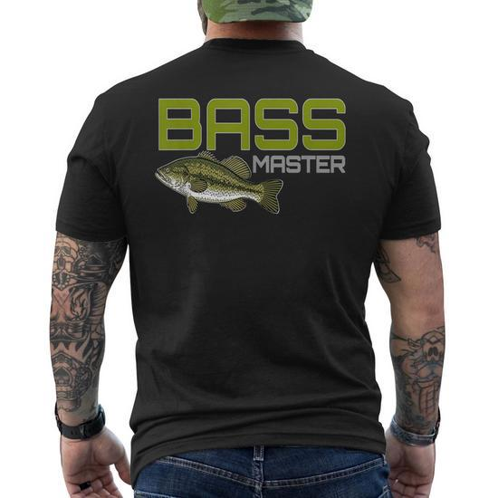 Bass Master Fishing Tackle Lure Largemouth Bass Fishing Men's T-shirt Back  Print - Monsterry CA