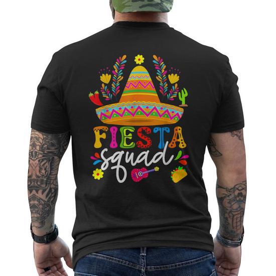 Débardeur Fiesta Squad - Tenue De Fête Cinco De Mayo - Motifs Mexicains Colorés (Sombrero, Guitare)