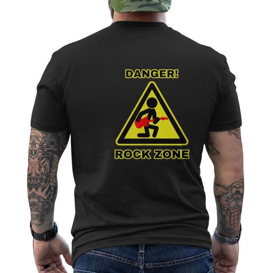 Danger Rock Zone Men's T-shirt Back Print - Monsterry