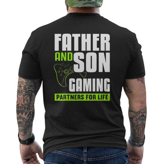 Father Son Fishing Partners For Life Father's Day Sarcastic Big and Tall Men  T-shirt