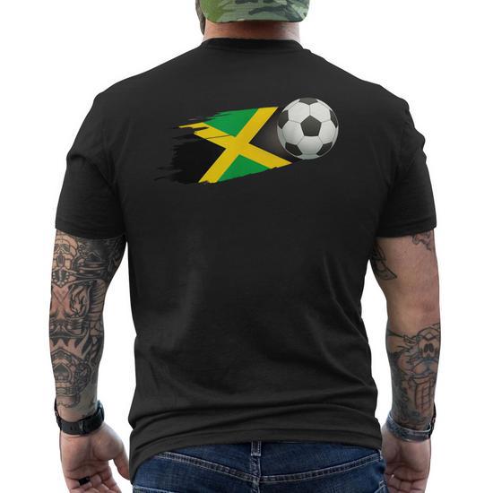 Jamaica Soccer Ball Jamaica Flag Jersey Jamaican Football Men s T shirt Back Print Monsterry CA