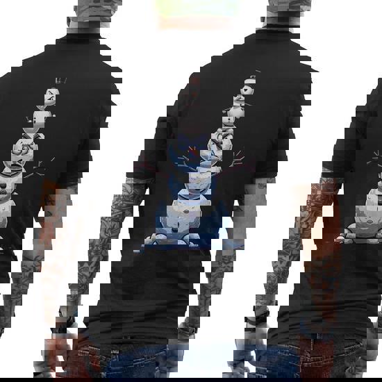 Jeezy Snowman Angry Snowman Men's T-shirt Back Print - Monsterry