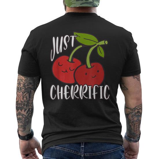 Just Cherrific Cute Cherry And Red Cherries Men's T-shirt Back