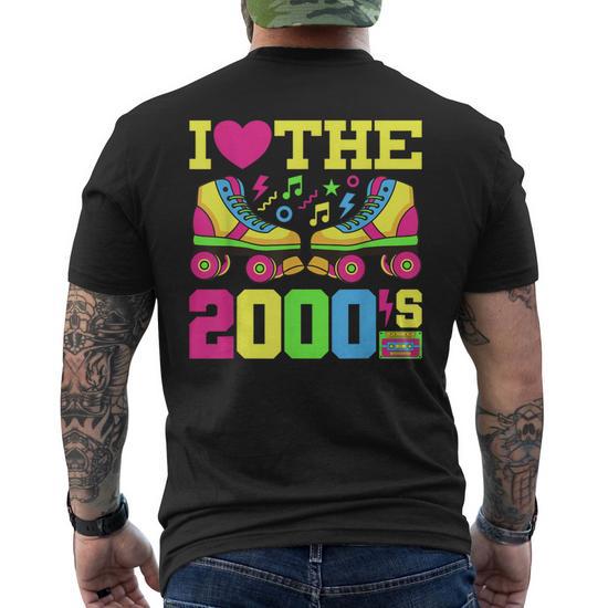 I Love The 2000'S Theme Party Costume 00S Outfit Early 2000S Men's T-shirt  Back Print - Thegiftio