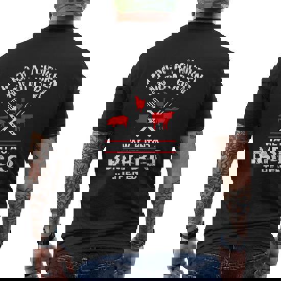 A Pig Chicken Cow Walk Into A Bar Funny Bbq Grilling Shirt A Pig Chicken Cow Walk Into A Bar Funny Bbq Grilling Shirt