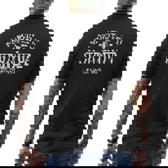 Promoted To Grumpa Est 2019 T-Shirt Father's Day