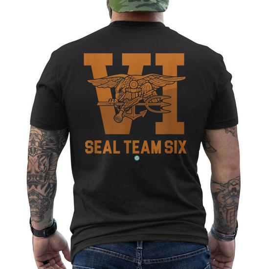 Seal Team Six Navy Sailor Veteran Men's T-shirt Back Print