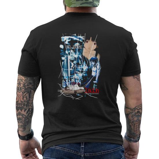 Serial Experiments Lain Mens Back Print T-shirt - Thegiftio