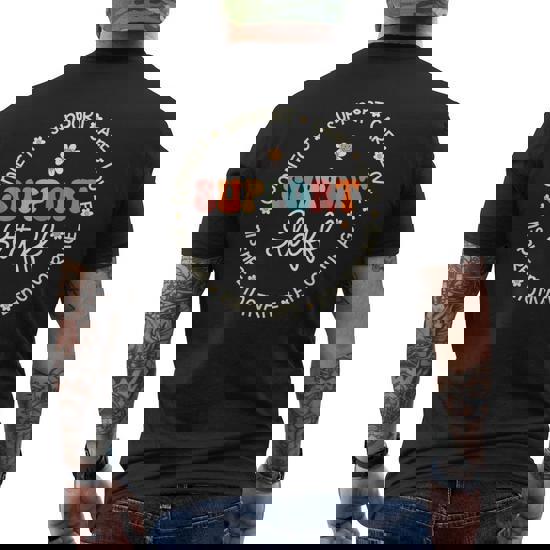 Support Staff Appreciation Week Back To School Men's T-shirt Back