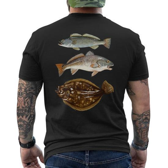 Texas Slam Florida Slam Carolina Slam Fishing Men's T-shirt Back