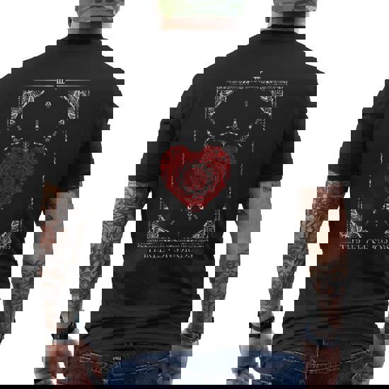 Three Of Swords Vintage Tarot Card Heart T-Shirt Three Of Swords Vintage Tarot Card Heart T-Shirt