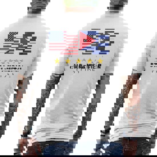 Cuban American Pride Patriotic T-Shirt - Usa & Cuban Flags Cuban American Pride Patriotic T-Shirt - Usa & Cuban Flags