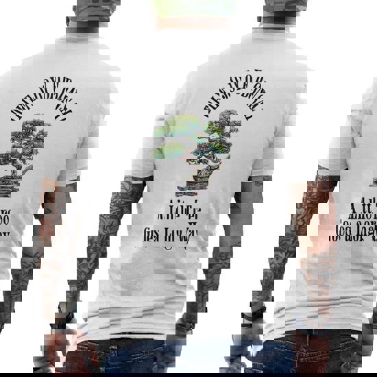 The Joy Of Bonsai Men's T-shirt Back Print - Monsterry