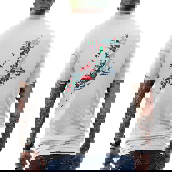 Travel Asia Japan Map Tokyo Japanese Vacation Souvenir Men’s T