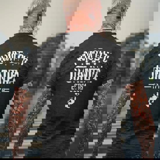 Grampa Vintage Promoted To Grampa Est 2019 Tshirt Gift