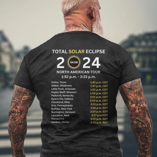2024 Total Solar Eclipse April 8 Path Of The Eclipse Group Men's T