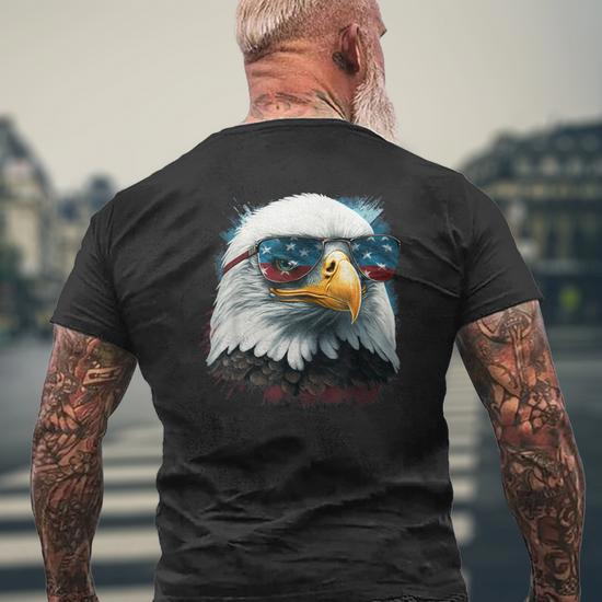 Men's Tee With Eagle America Graphic