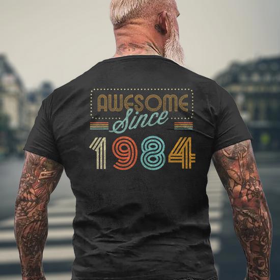 1984 Vintage 40th Birthday Shirt For Men - Built In Birth Year T-Shirt, Customizable Gift