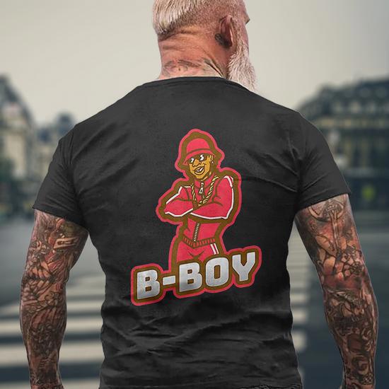 B-Boy 90S Old School Hip Hop 80S Breakdance Cool Dancer Mens Back