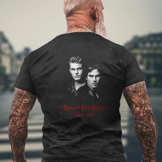 Blood Brothers Since 1864 Mens Back Print T-shirt - Thegiftio