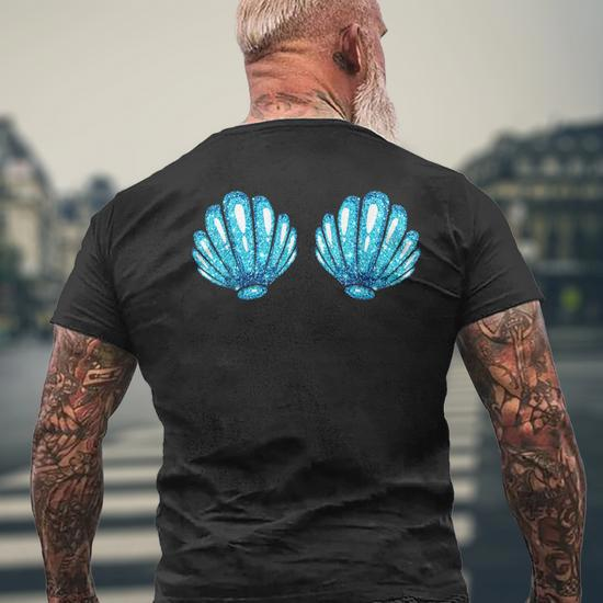 Mermaid Top Sea Shell Bra Print Custom Women's V-neck T-shirt