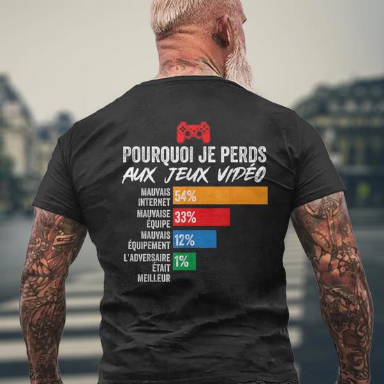 T-shirt Drôle 'Joueur - Arme Au Choix' - Thème Jeu Vidéo - Marque Galaxy Tees, Neuf Avec étiquettes - Pour Homme