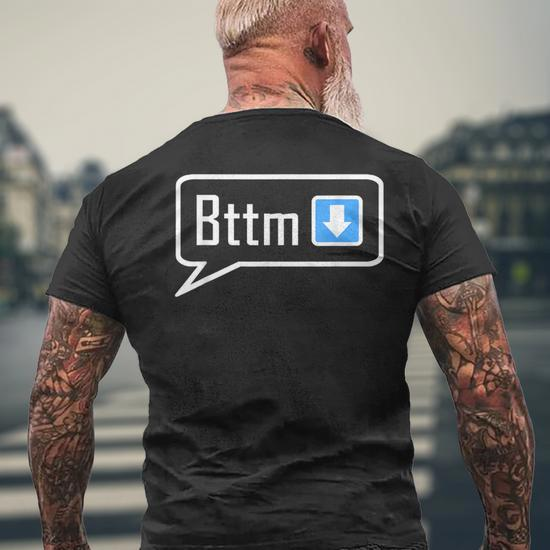 Gay Bttm Hookup Slang Wear Bottom Slut Boy Sex Chat Men's T-shirt Back  Print - Monsterry UK