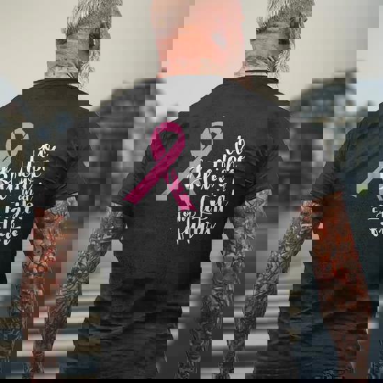 We Hope Believe And Fight For Future Breast Cancer Awareness Men's T-shirt  Back Print - Monsterry