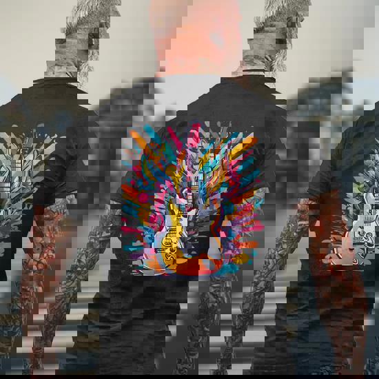 Regalos Para Musicos MAKAYA Camiseta Playera Musica Rock Hombre