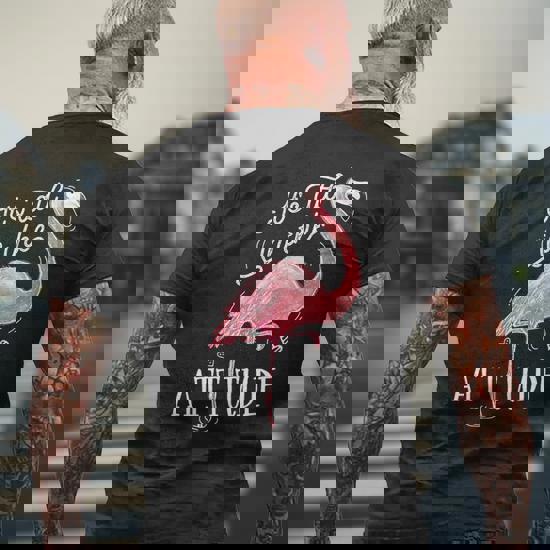It's All In The Attitude T Shirt Pink Flamingo Watercolor It's All In The Attitude T Shirt Pink Flamingo Watercolor
