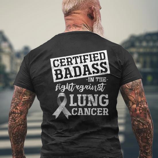 Funny lung cancer t shirts deals