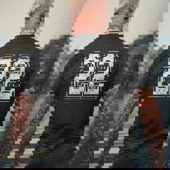 Number 22 On The Back Men's T-shirt Back Print - Monsterry