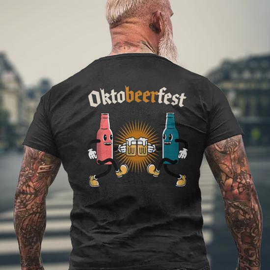 T-shirt Humour Oktoberfest – Bretzel Et Saucisse Souriants – Cadeau Drôle Pour Amateurs De Bière Et Grillades