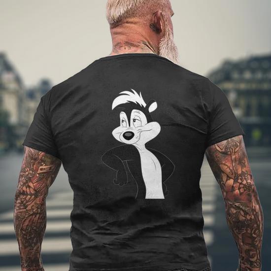 Pepe Le Pew T-Shirt Mens Back Print T-shirt - Thegiftio