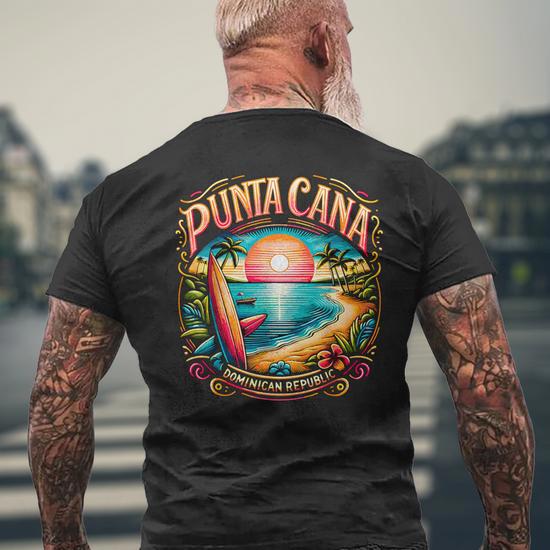 Punta Cana Dominican Republic Vacation Beach Men s T shirt Back Print Monsterry