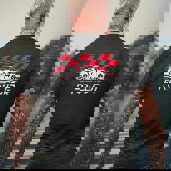 Race Car 4th Birthday T-Shirt Four Year Old Boy Party Race Car 4th Birthday T-Shirt Four Year Old Boy Party