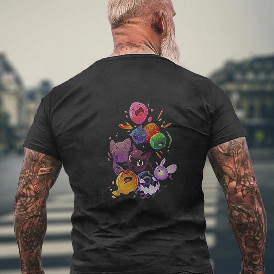 Slime Rancher Merch Slimes On The Range Mens Back Print T-shirt