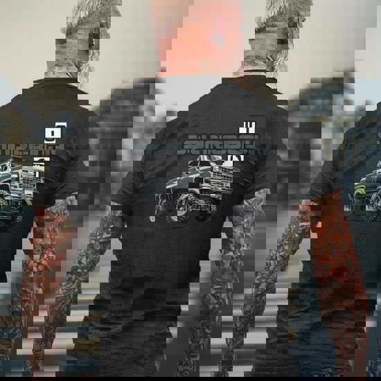 Squarebody Truck C10 K10 Classic Truck Square Body Men's T-shirt Back Print  | Seseable CA