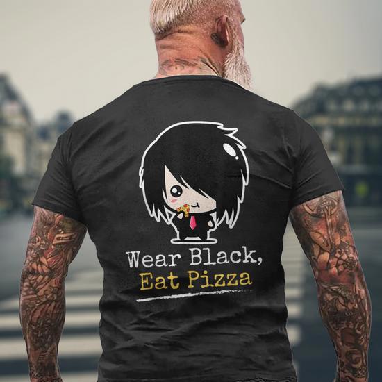 Wear Eat Pizza Ropa Emo Para Ninos Emo Camiseta Hombre Estampado Espalda Regaloses