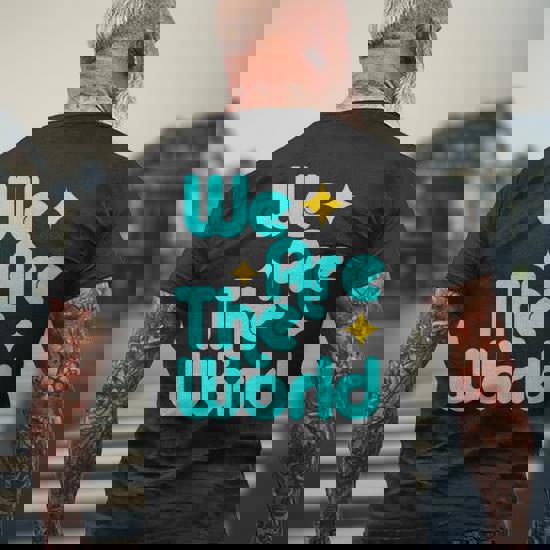 We Are The World Men's T-shirt Back Print - Monsterry