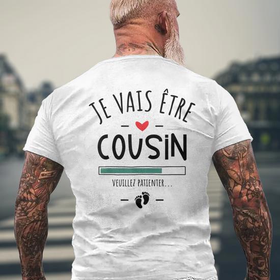 T-shirt Annonce Grossesse Drôle 'Je Vais Être Cousine 2026' - Cadeau Original Pour Future Cousine