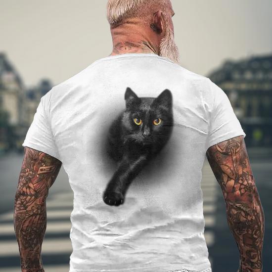 Camiseta Gato Yakuza Samurai Gato Estilo Tato Japonés Estil