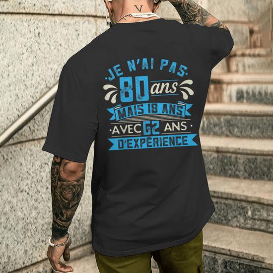 T-shirt Humour Papy Grand-père Cadeau Drôle Anniv 80 Ans Anniversaire Papy Grand-Père Humour Cadeau T-Shirt T-shirt Anniversaire 80 Ans