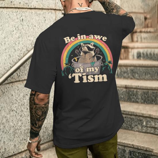 "Em With The Tism" Autistic Opossum Funny Autism Awareness Meme T-Shirt - 100% Cotton, Unisex