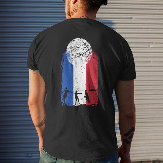 T-shirt Fan Basketball France, Drapeau Français, Coupe Classique, Cadeau Pour Supporters - 11