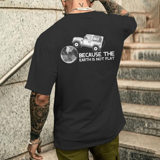 Sweatshirt Humour Scientifique "Earth Rover 4x4 - Parce Que La Terre N'est Pas Plate" - Coton 241 G - Message écolo Et Voyage - 11