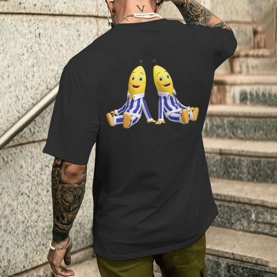 Bananas In Pajamas B1 And B2 Vegetarian Men's T-shirt Back Print