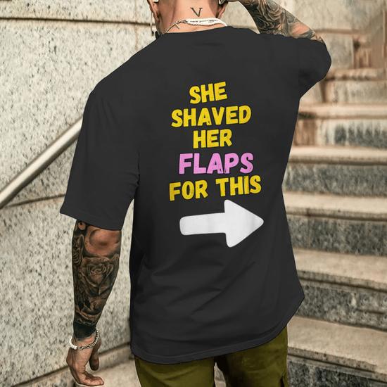 Offensive Cringe Prank Men's T-shirt Back Print - Thegiftio