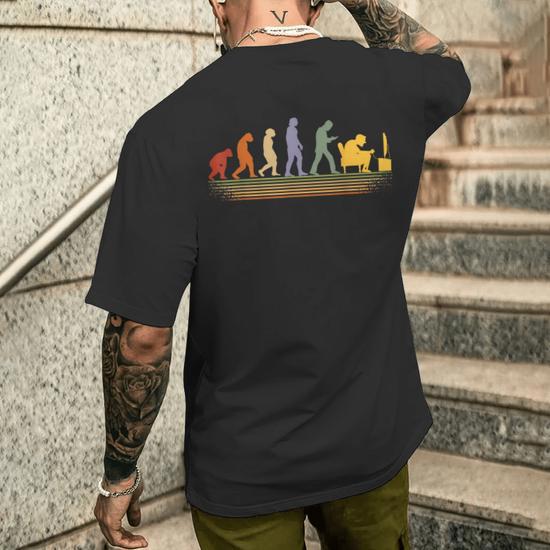 T-shirt Gamer « Console Évolution » – Cadeau Idéal Pour Passionnés De Jeux Vidéo – Design Cool, Coupe Classique, Manches Renforcées – Anniversaire Ou Noël