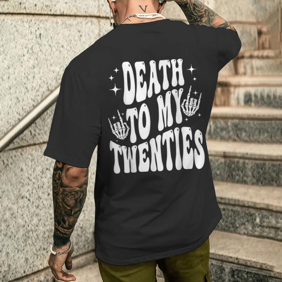 Groovy Death To My Twenties RIP 20S 30Th Birthday Skeleton Men's T